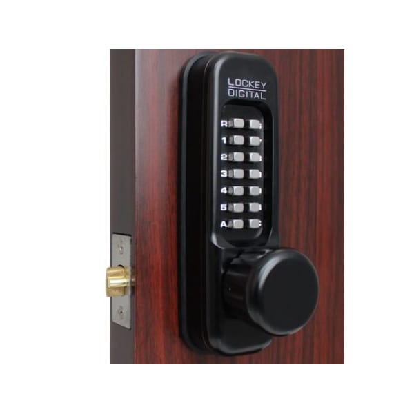Mechanical Keyless Heavy Duty Knob Lock Single Combination Jet Black